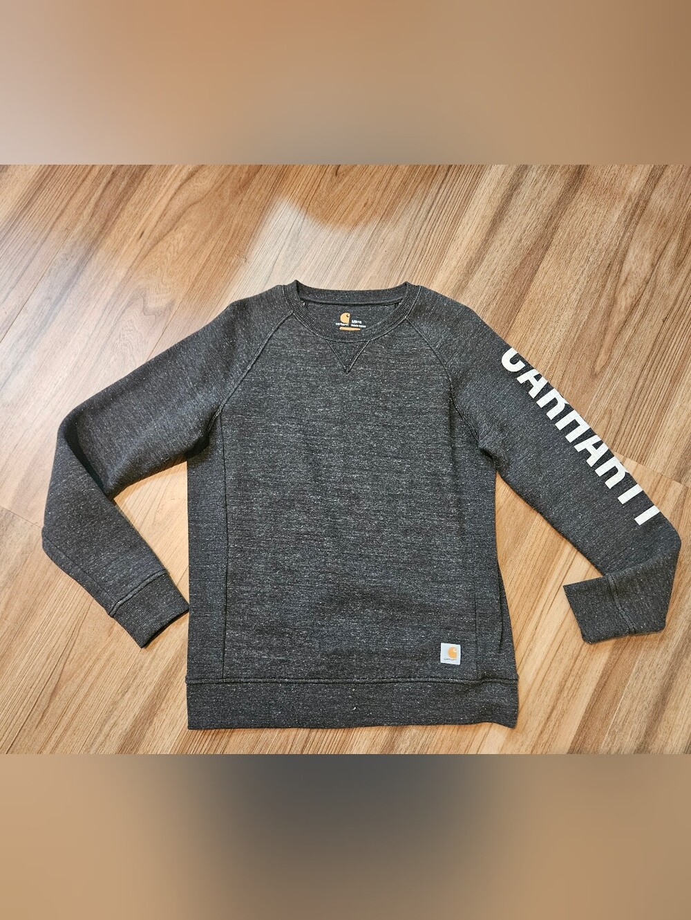 Carhartt Women's Heather Charcoal Crewneck Sweatshirt Size Med